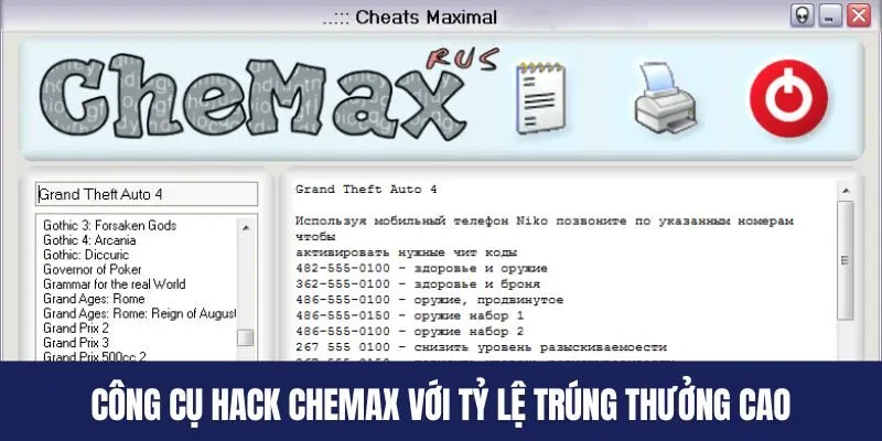 Công cụ hack Chemax với tỷ lệ trúng thưởng cao